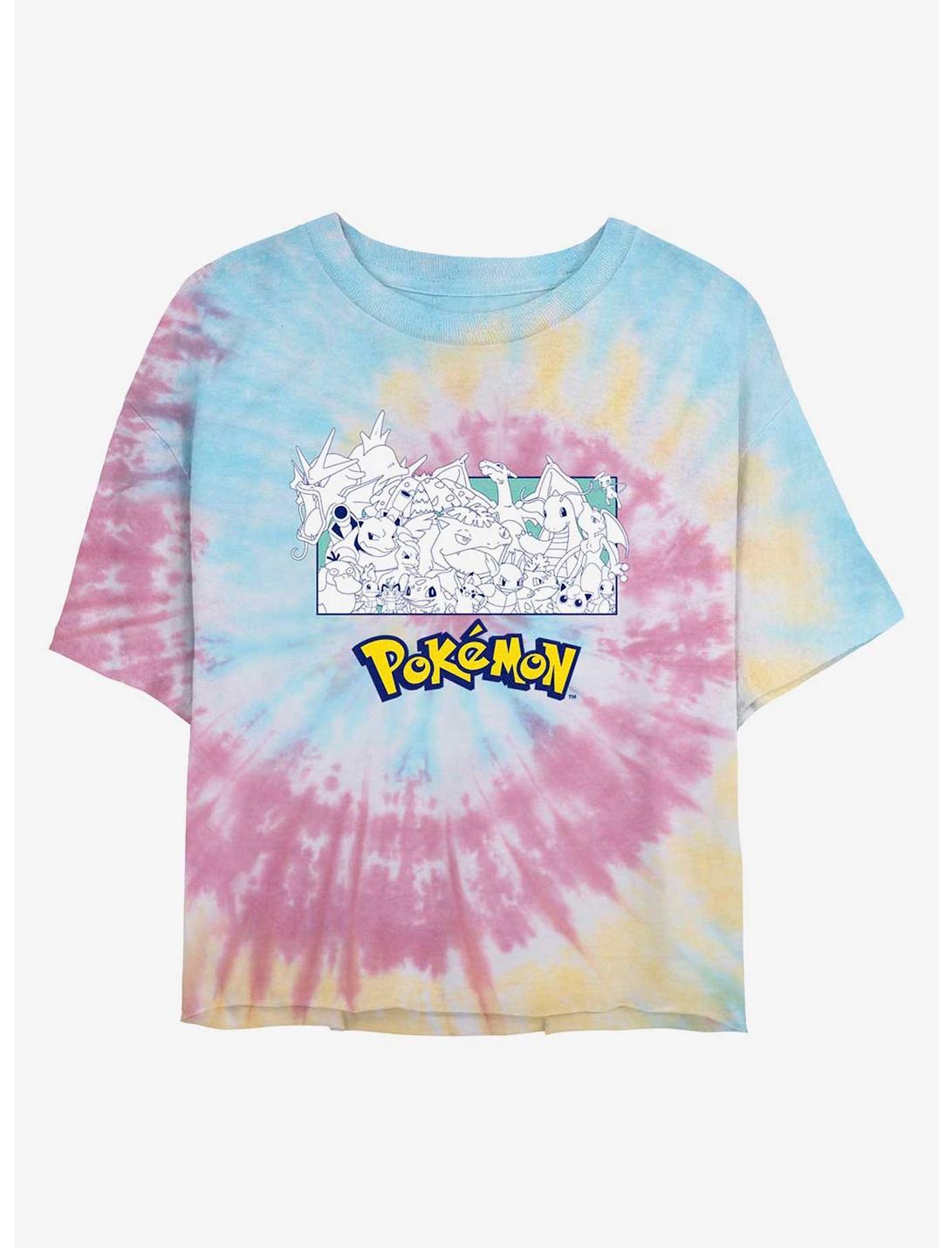Pokemon The Classics Tie-Dye Womens Crop T-Shirt, BLUPNKLY, hi-res