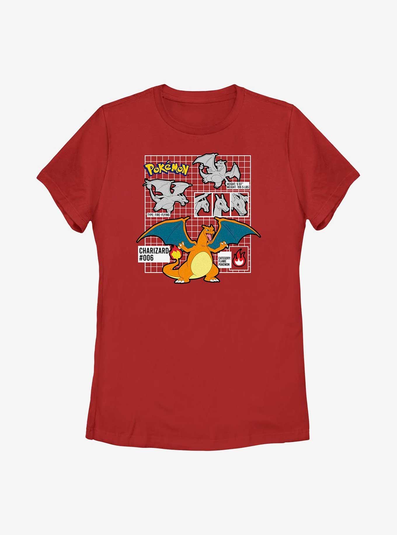 Pokemon Charizard Infographic Womens T-Shirt, , hi-res
