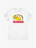 Pokemon Sleepy Pikachu Recharging Womens T-Shirt, WHITE, hi-res