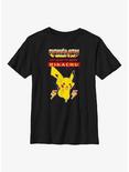 Pokemon Battle Ready Pikachu Youth T-Shirt, BLACK, hi-res