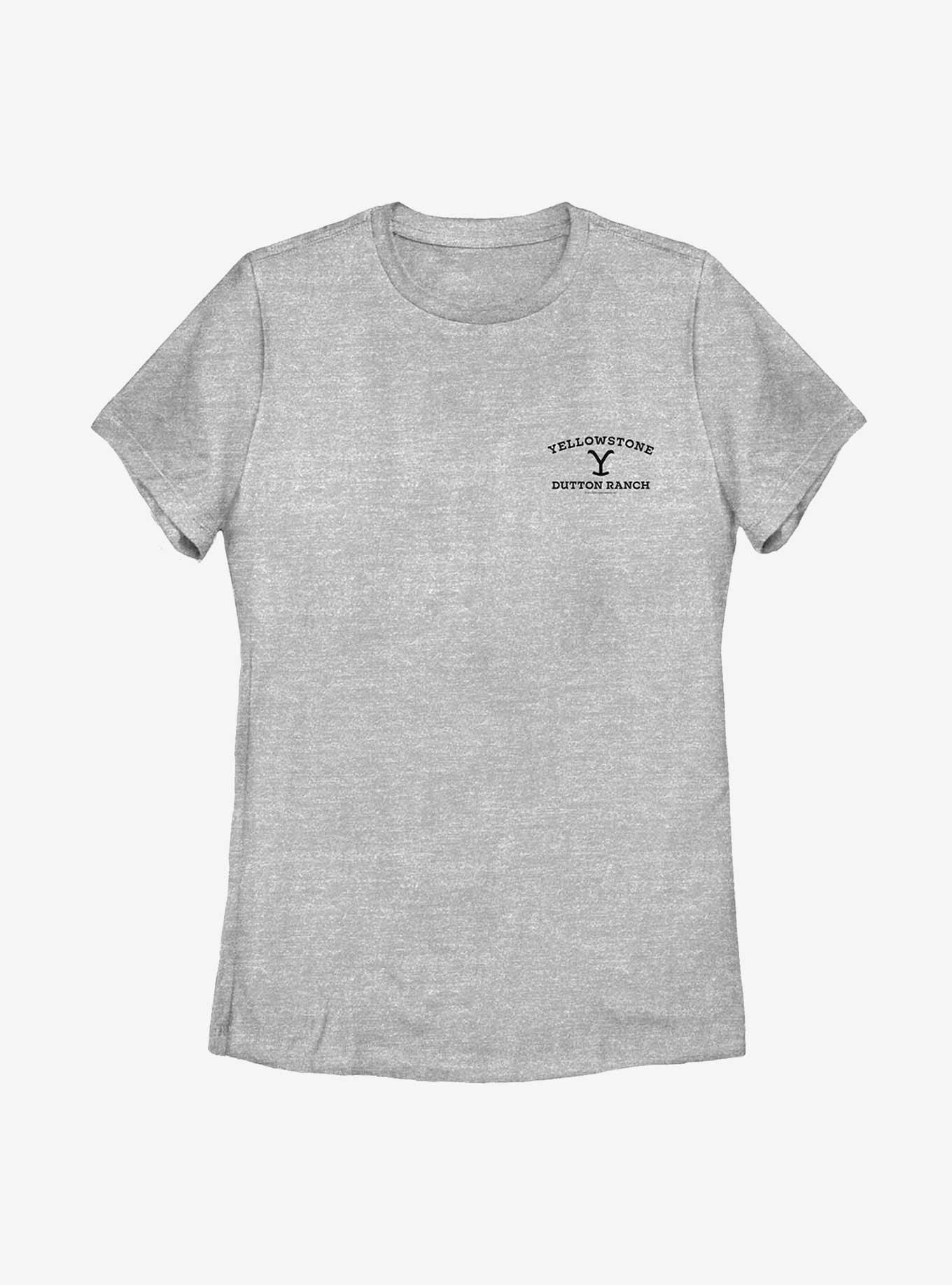 Yellowstone Dutton Ranch Chest Hit Black Womens T-Shirt, ATH HTR, hi-res