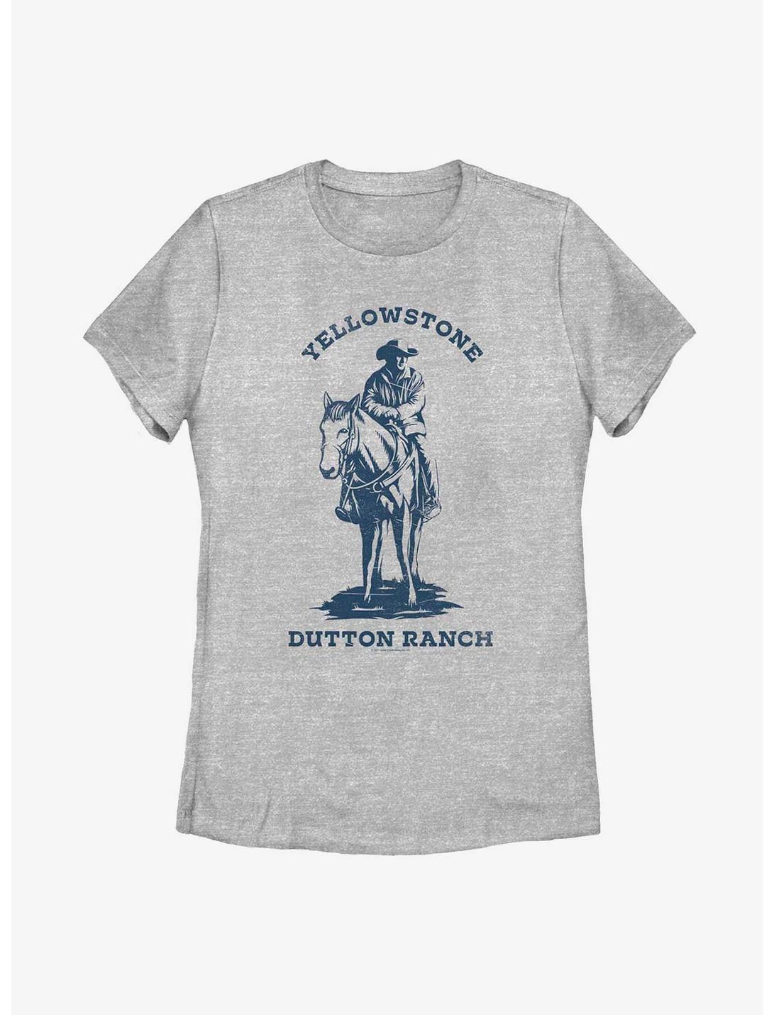 Yellowstone Dutton Ranch Distressed Womens T-Shirt, ATH HTR, hi-res