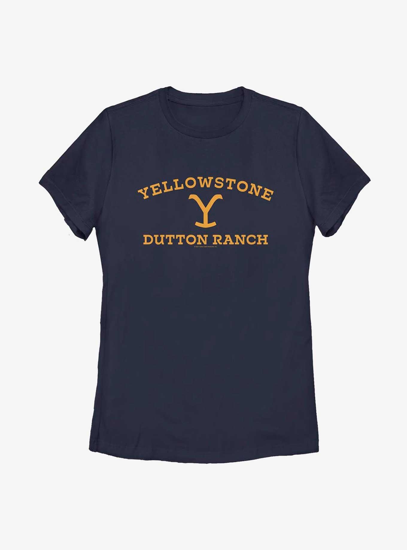 Yellowstone Dutton Ranch Logo Womens T-Shirt, NAVY, hi-res