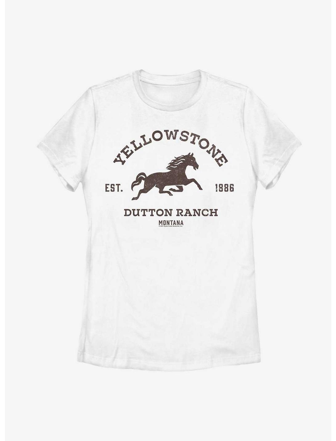 Yellowstone Dutton Range Badge Womens T-Shirt, WHITE, hi-res
