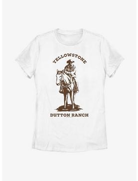 Yellowstone Man On Horse Brown Womens T-Shirt, , hi-res
