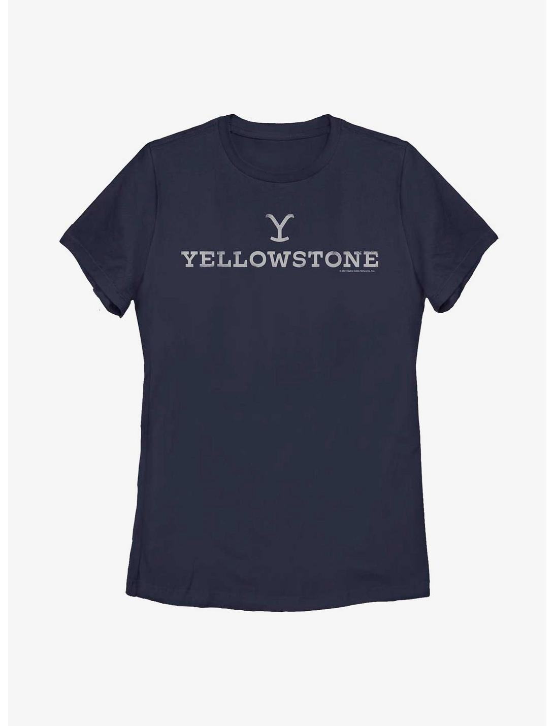 Yellowstone Logo Womens T-Shirt, NAVY, hi-res