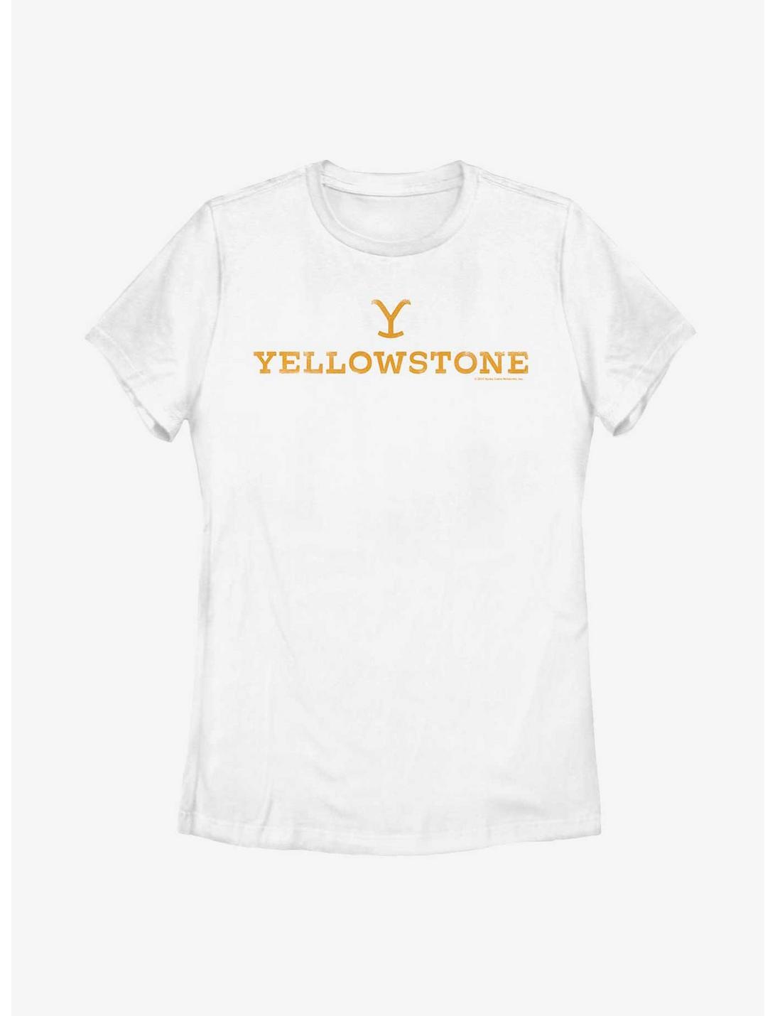 Yellowstone Logo Womens T-Shirt, WHITE, hi-res