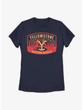 Yellowstone Mountains Womens T-Shirt, NAVY, hi-res