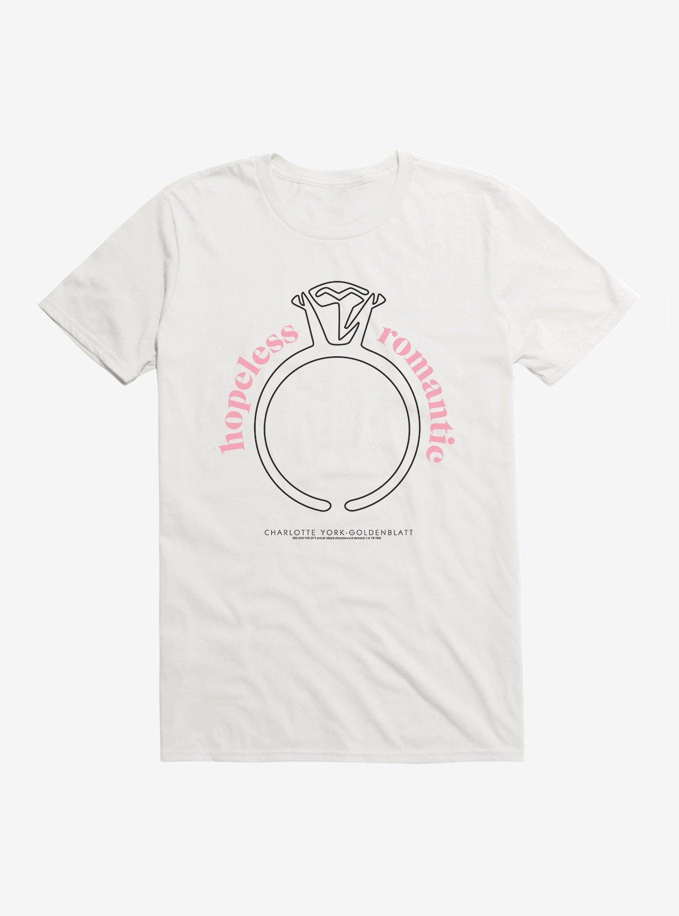 Sex And The City Hopeless Romantic T-Shirt, WHITE, hi-res