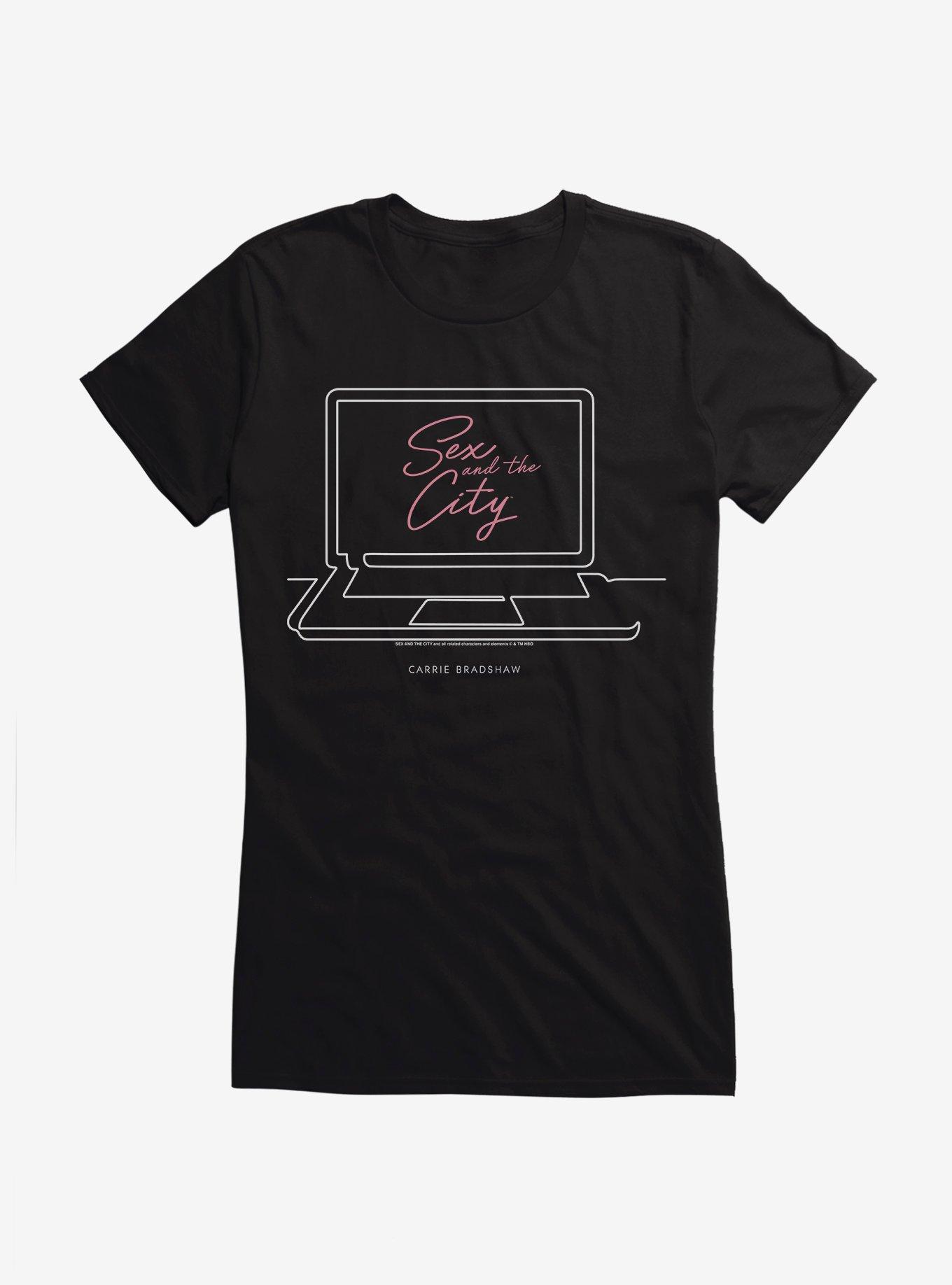 Sex And The City Laptop Outline Girls T-Shirt