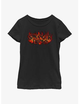 Stranger Things Fire Logo Youth Girls T-Shirt, , hi-res