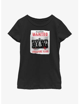Stranger Things Hellfire Club Players Wanted Poster Youth Girls T-Shirt, , hi-res