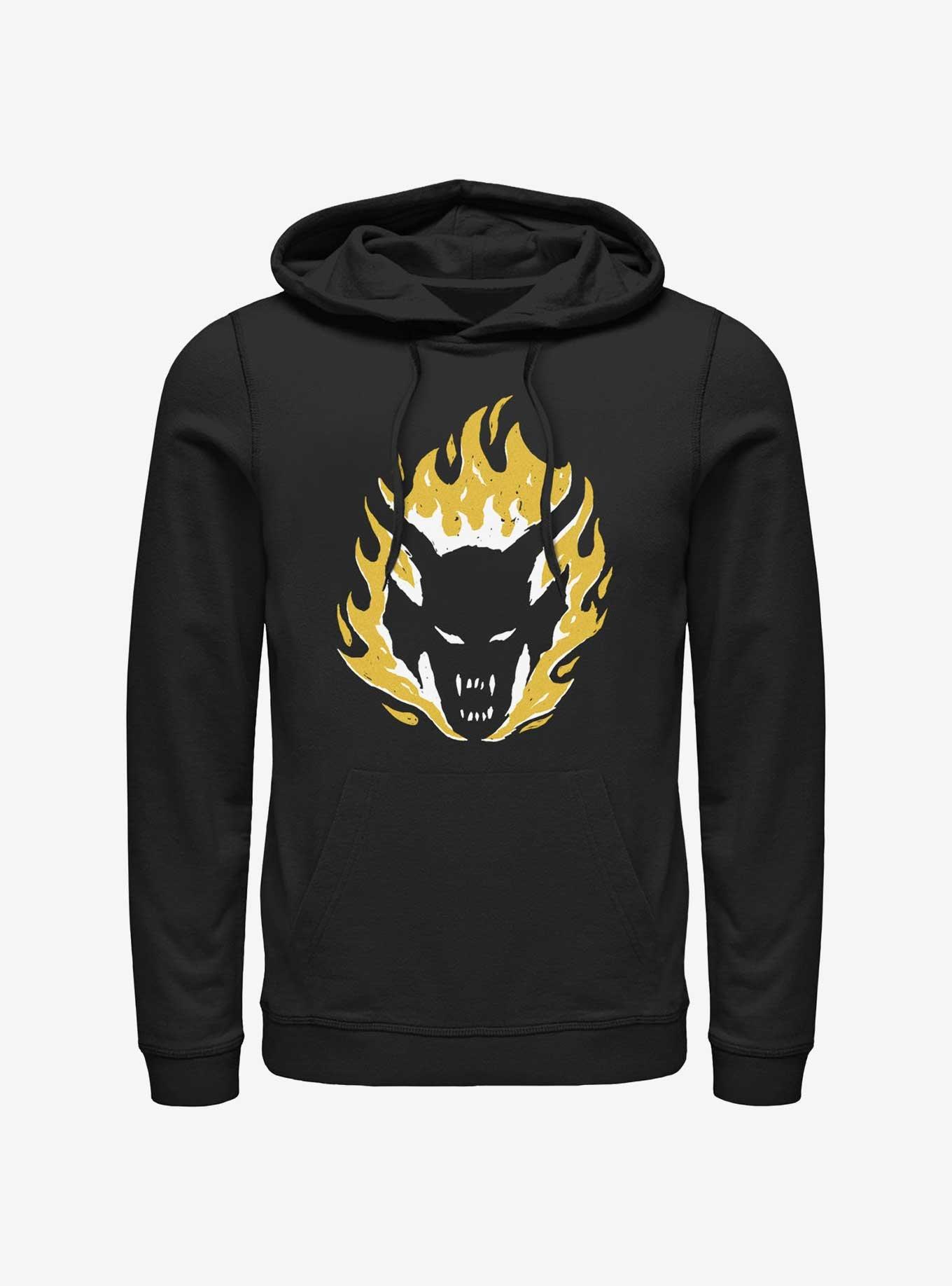 Stranger Things Demon Head Hoodie, BLACK, hi-res view 1
