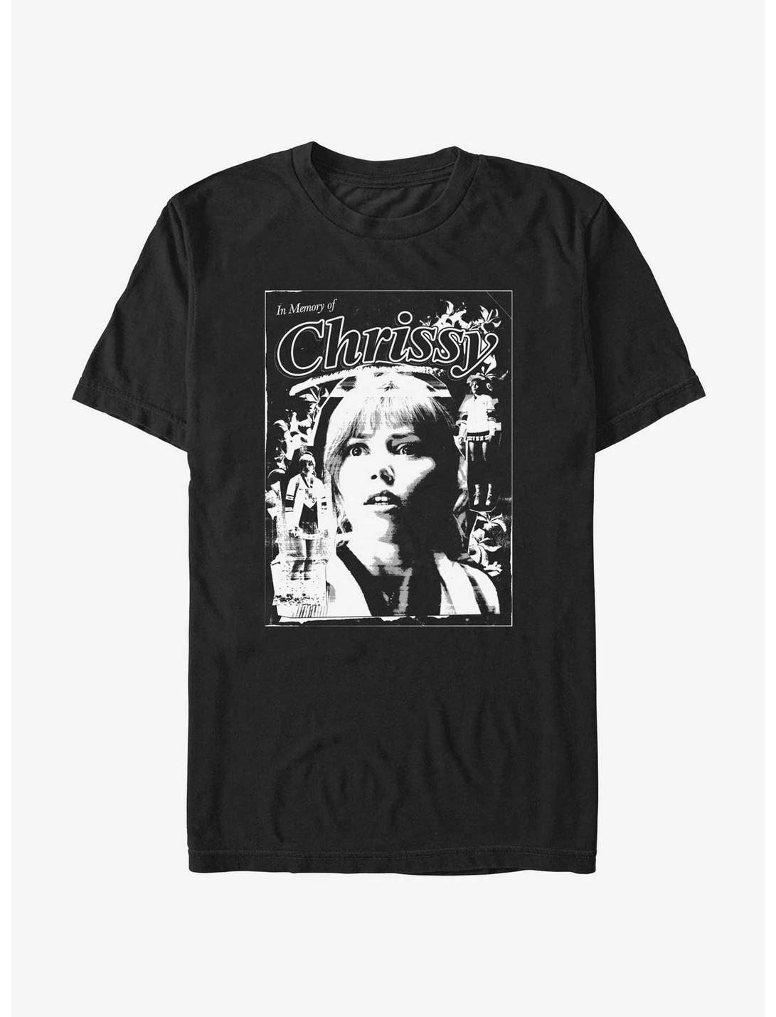 Stranger Things In Memory of Chrissy Poster T-Shirt, BLACK, hi-res