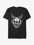 Stranger Things Cutout Demon Head T-Shirt, BLACK, hi-res