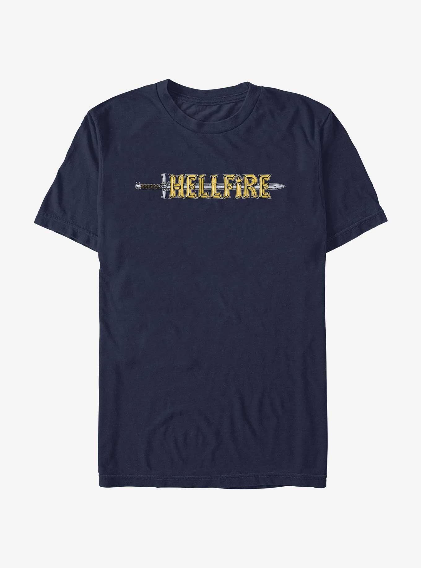 Stranger Things Hellfire Sword Logo T-Shirt, NAVY, hi-res