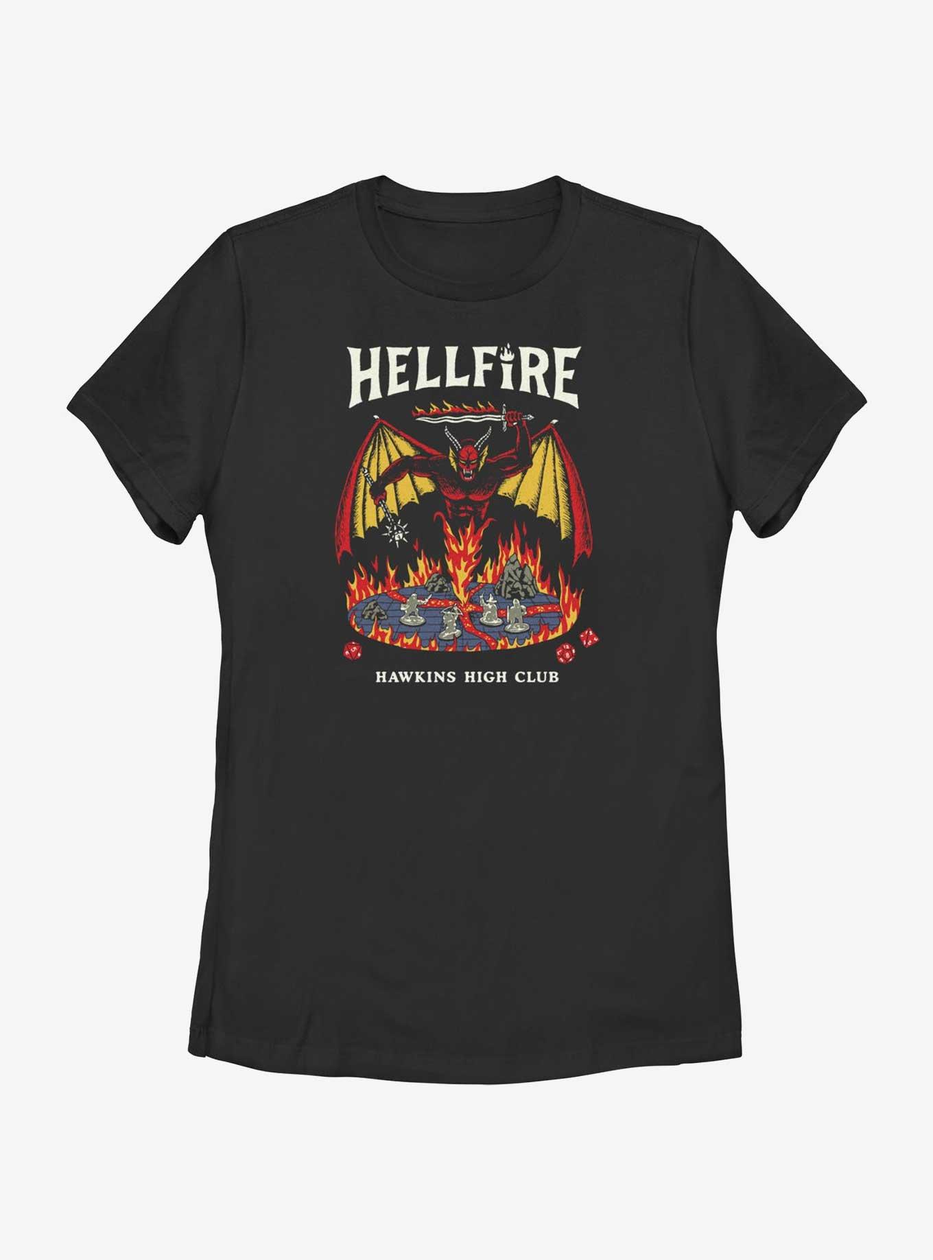 Stranger Things Hellfire Hawkins High Club Womens T-Shirt, , hi-res
