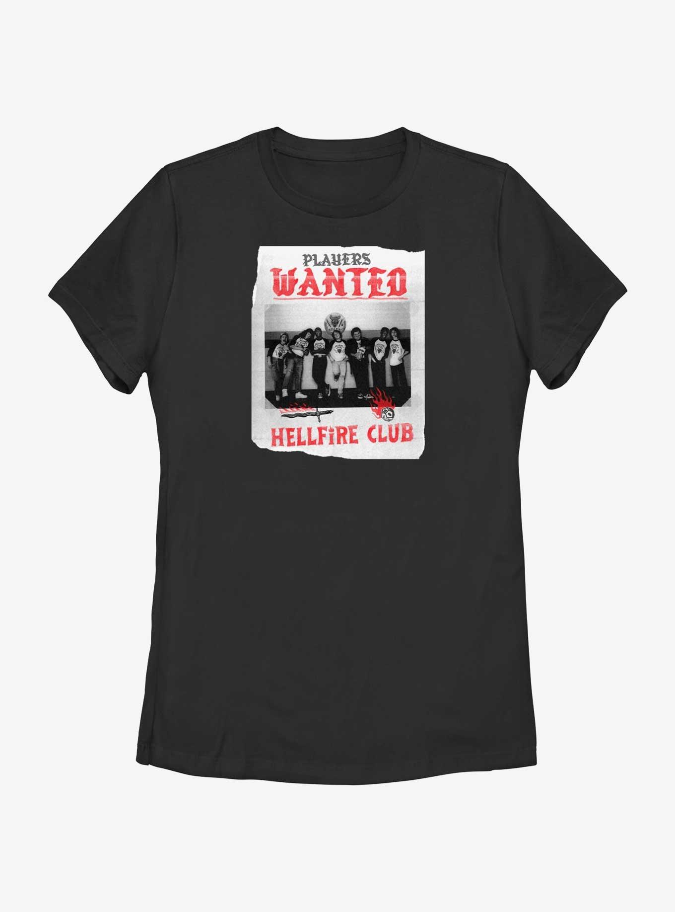 Stranger Things Hellfire Club Players Wanted Poster Womens T-Shirt, , hi-res