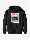 Stranger Things Hellfire Club Players Wanted Poster Youth Hoodie, BLACK, hi-res