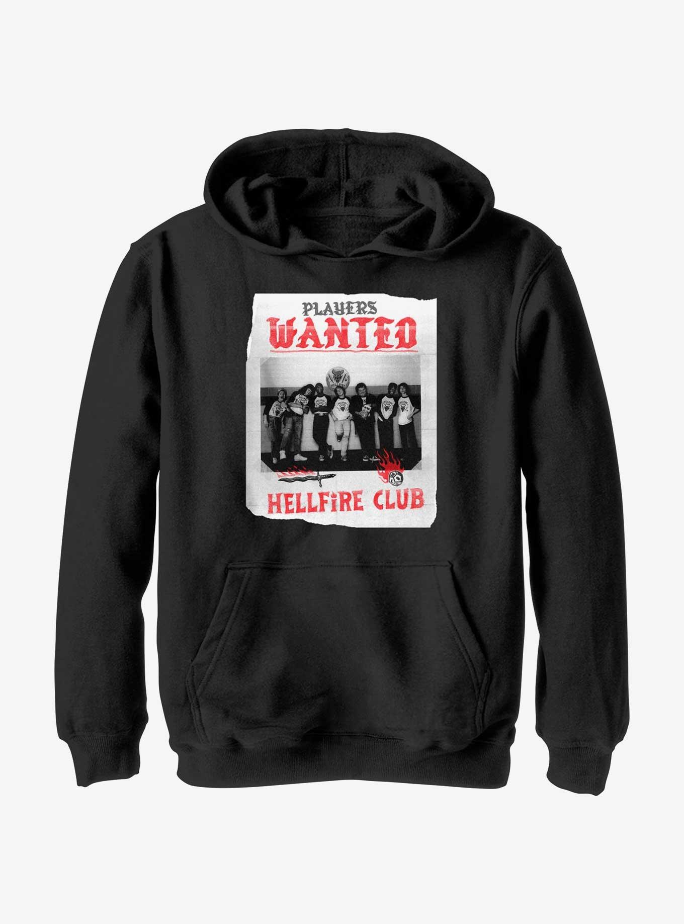 Stranger Things Hellfire Club Players Wanted Poster Youth Hoodie, , hi-res