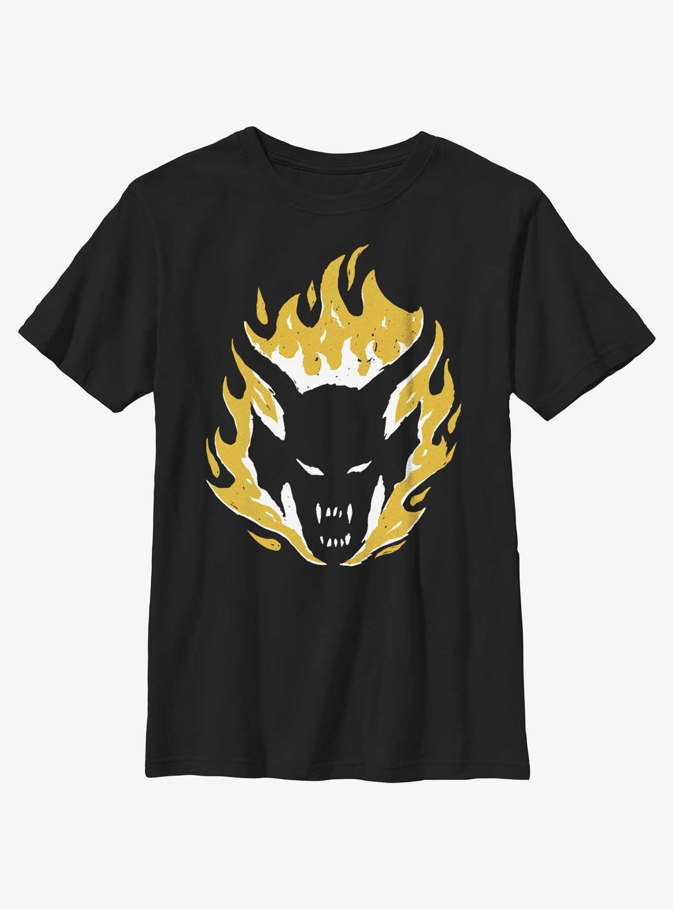 Stranger Things Demon Head Youth T-Shirt, BLACK, hi-res