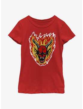 Stranger Things Demon Head Youth Girls T-Shirt, , hi-res