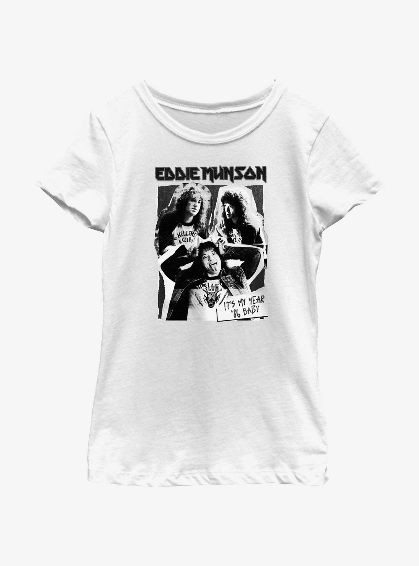 Stranger Things Eddie Munson Cutout Poster Youth Girls T-Shirt, , hi-res