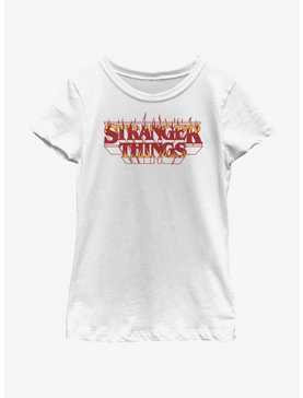 Stranger Things Fire Logo Youth Girls T-Shirt, , hi-res