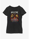 Stranger Things Hellfire Hawkins High Club Youth Girls T-Shirt, BLACK, hi-res