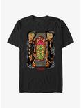 Stranger Things Creel House Stained Glass Door T-Shirt, BLACK, hi-res