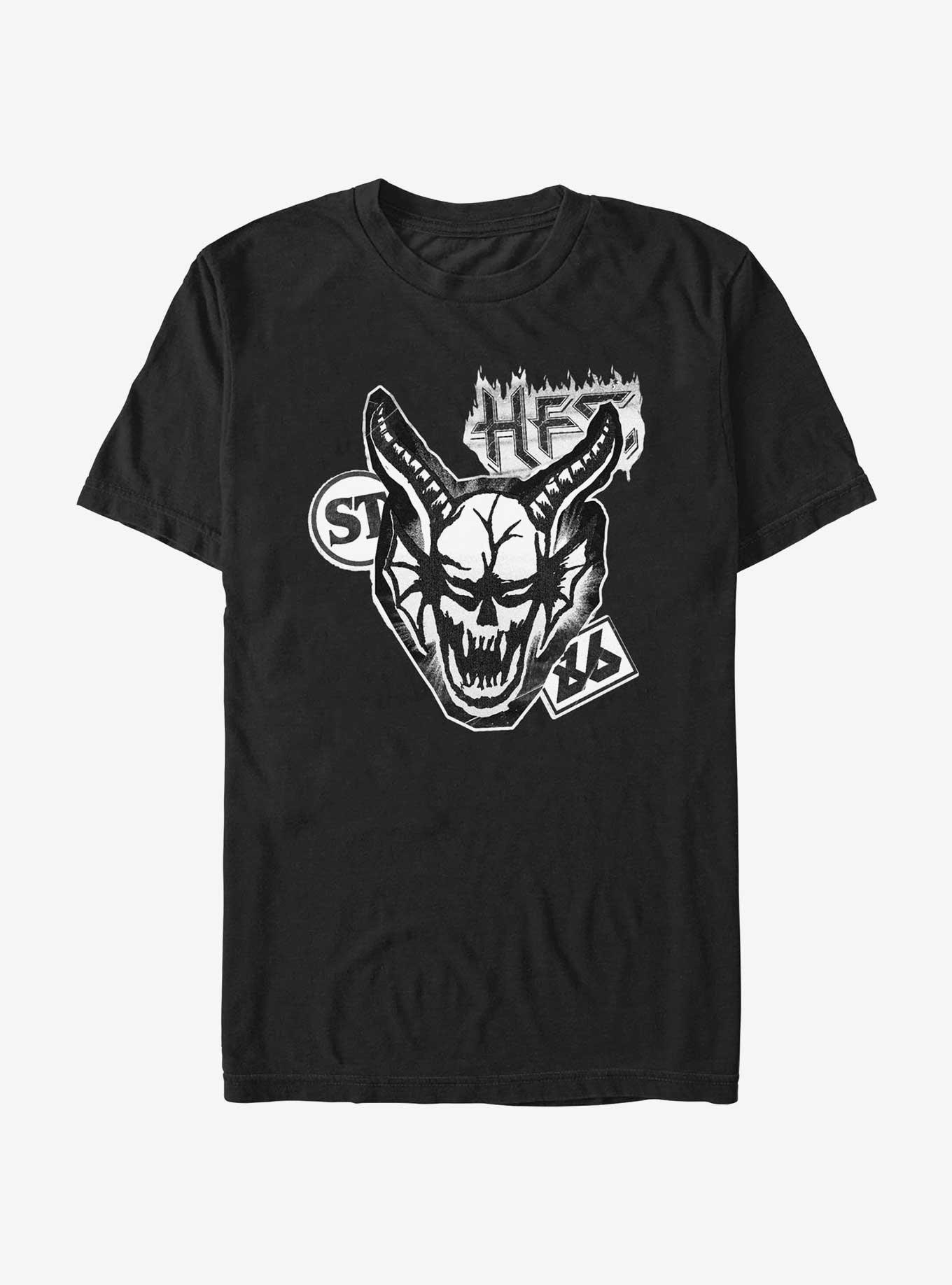 Stranger Things Cutout Hellfire Demon T-Shirt, BLACK, hi-res