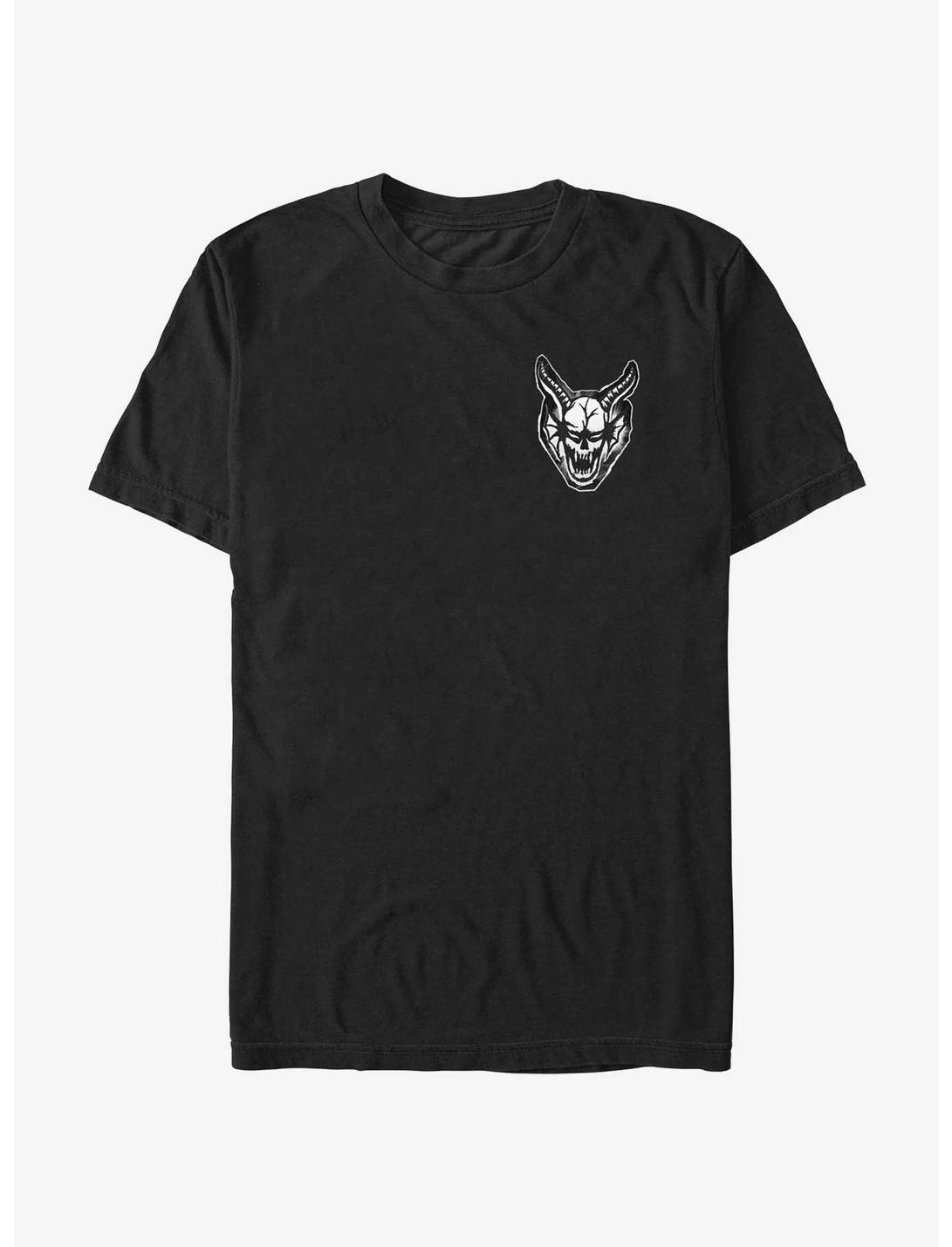 Stranger Things Cutout Demon Head Pocket T-Shirt, BLACK, hi-res