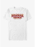 Stranger Things Fire Logo T-Shirt, WHITE, hi-res
