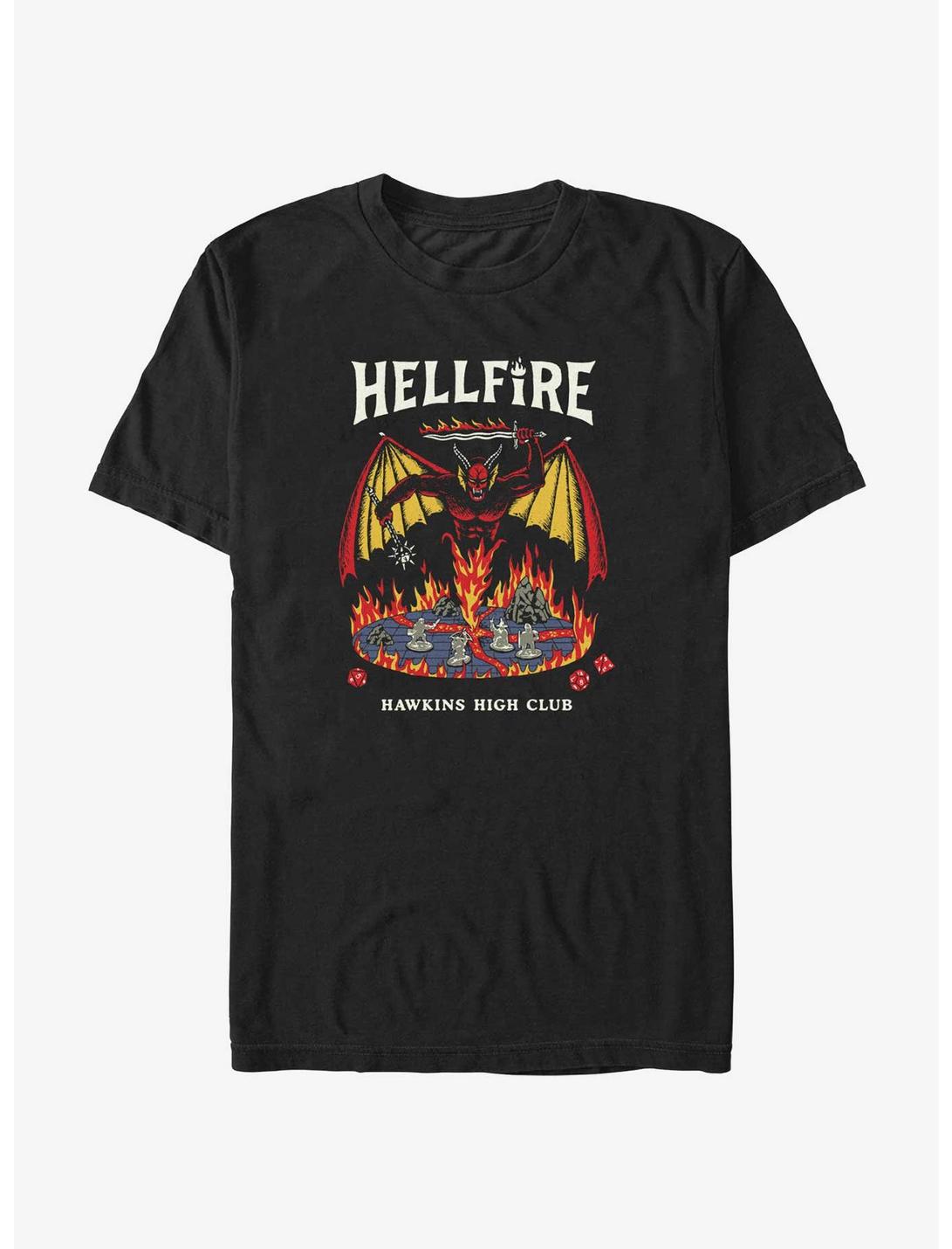 Stranger Things Hellfire Hawkins High Club T-Shirt, BLACK, hi-res