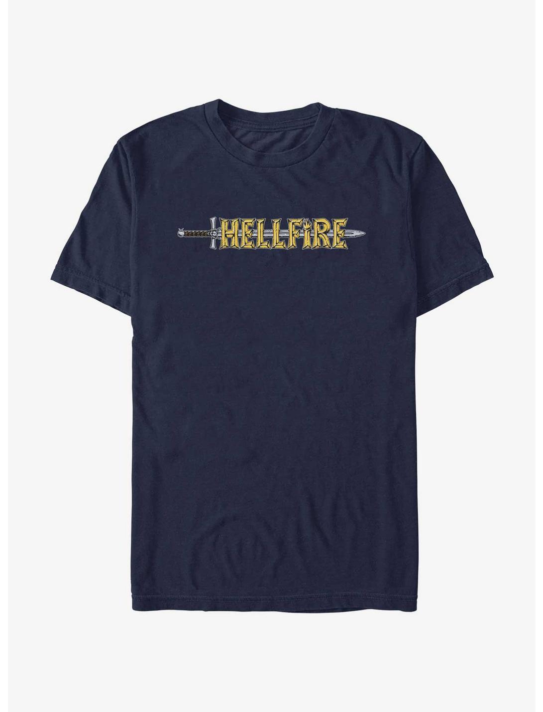 Stranger Things Hellfire Sword Logo T-Shirt, NAVY, hi-res