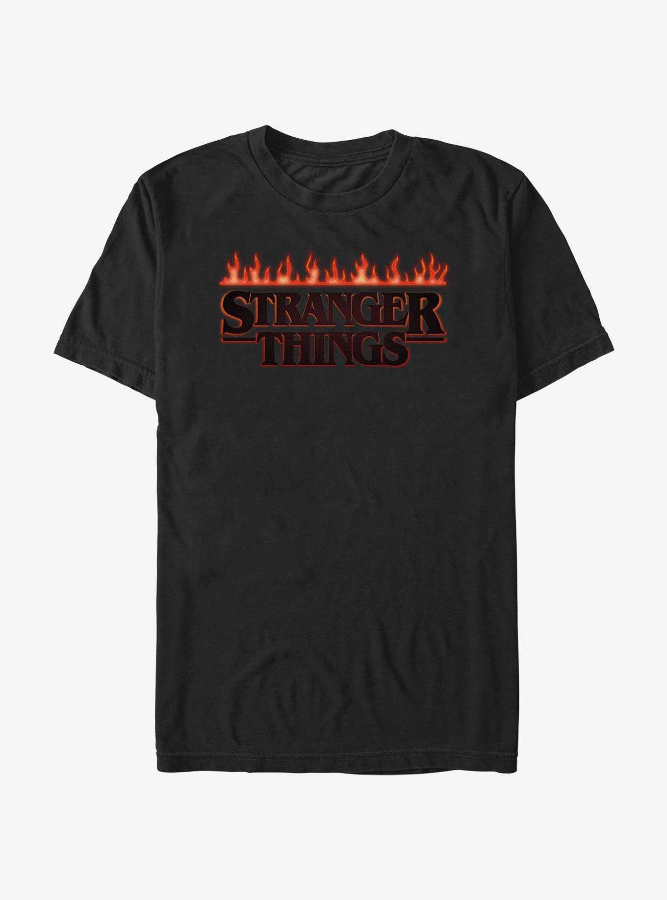 Stranger Things Logo On Fire T-Shirt, , hi-res