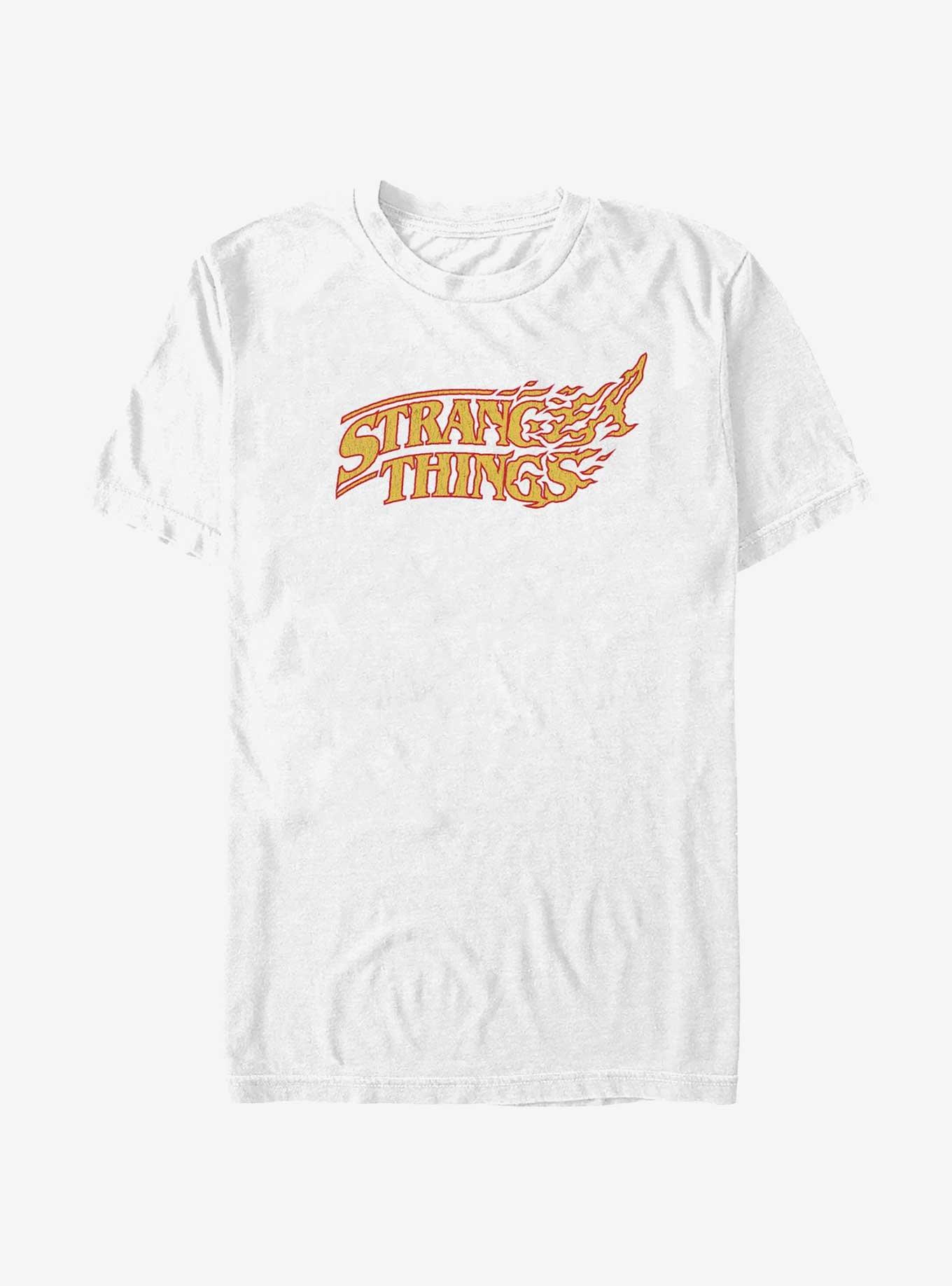 Stranger Things Vanishing Fire Logo T-Shirt, WHITE, hi-res