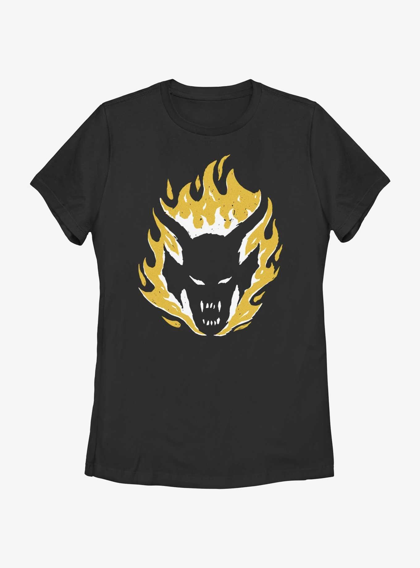 Stranger Things Demon Head Womens T-Shirt, BLACK, hi-res