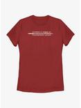 Stranger Things Hellfire Sword Logo Womens T-Shirt, RED, hi-res