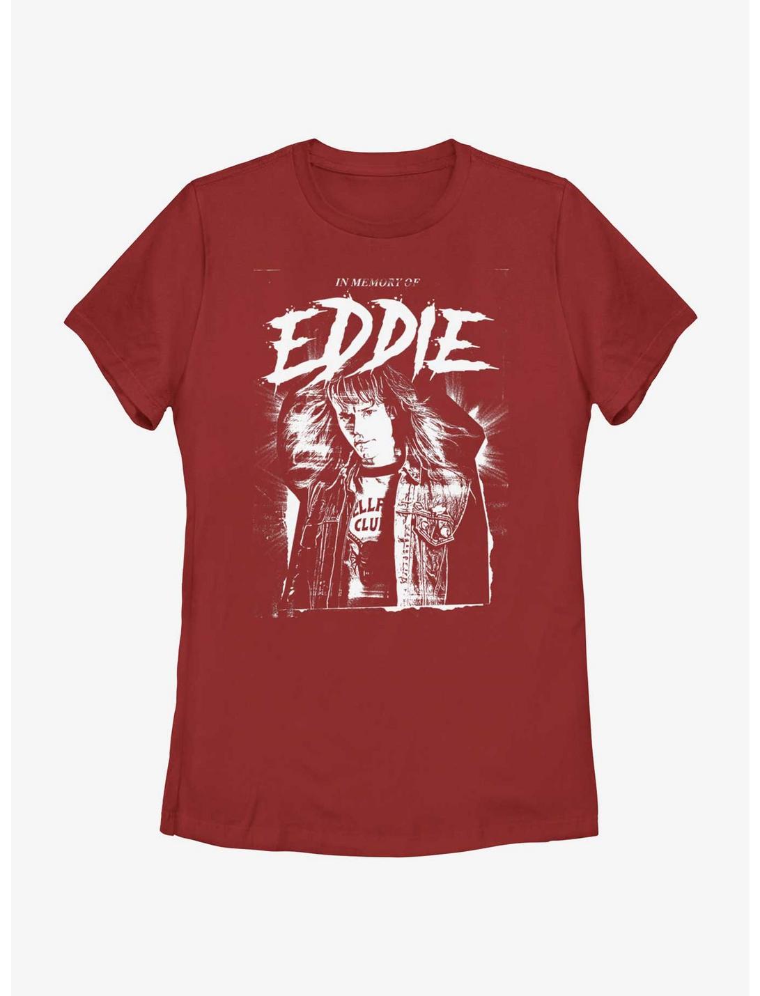 Stranger Things In Memory of Eddie Womens T-Shirt, RED, hi-res