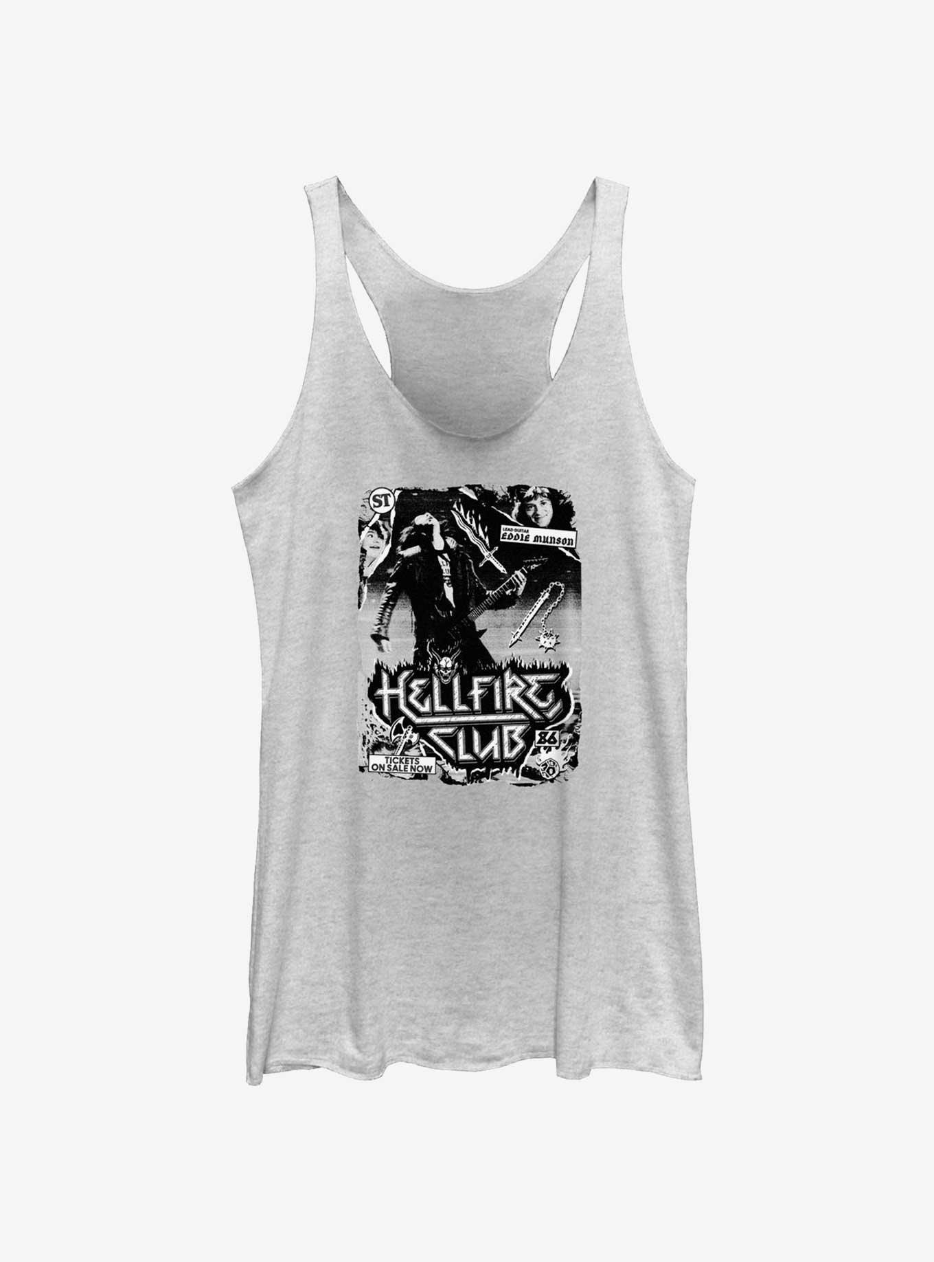 Stranger Things Eddie Munson Concert Poster Womens Tank Top, WHITE HTR, hi-res