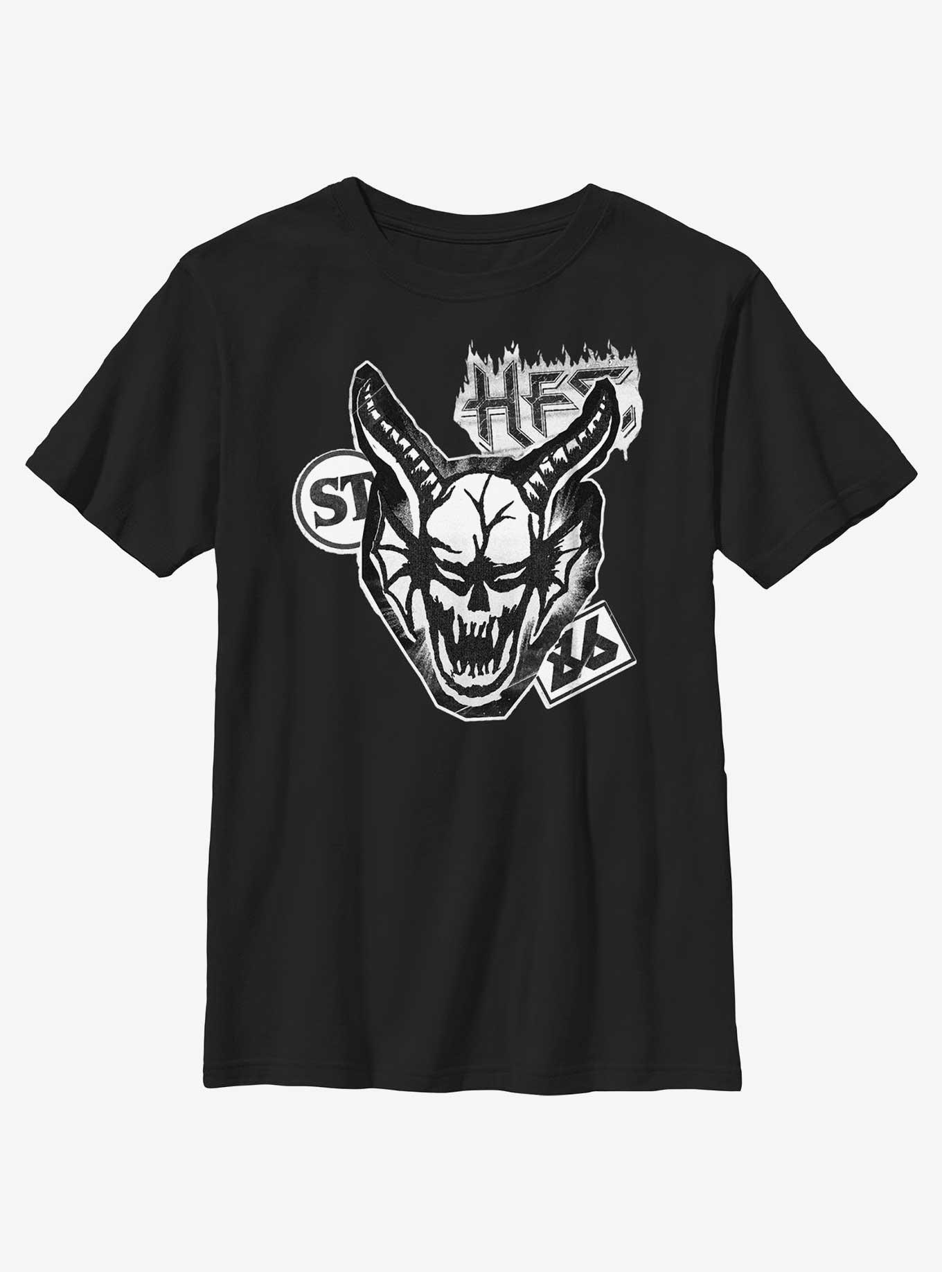 Stranger Things Cutout Hellfire Demon Youth T-Shirt, BLACK, hi-res