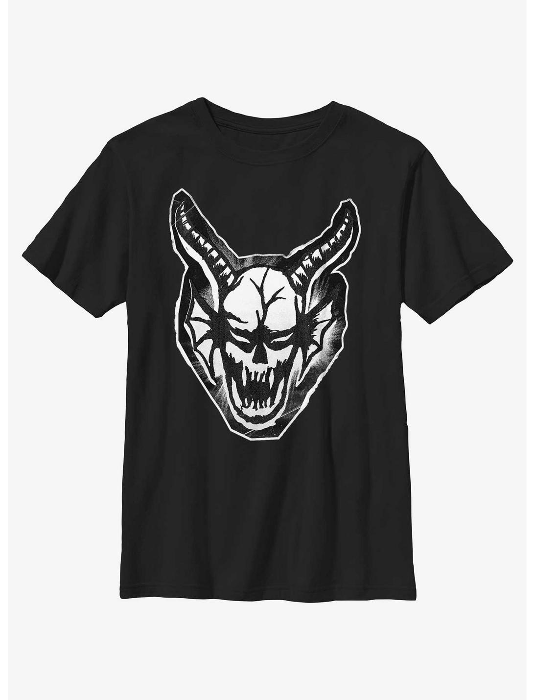 Stranger Things Cutout Demon Head Youth T-Shirt, BLACK, hi-res