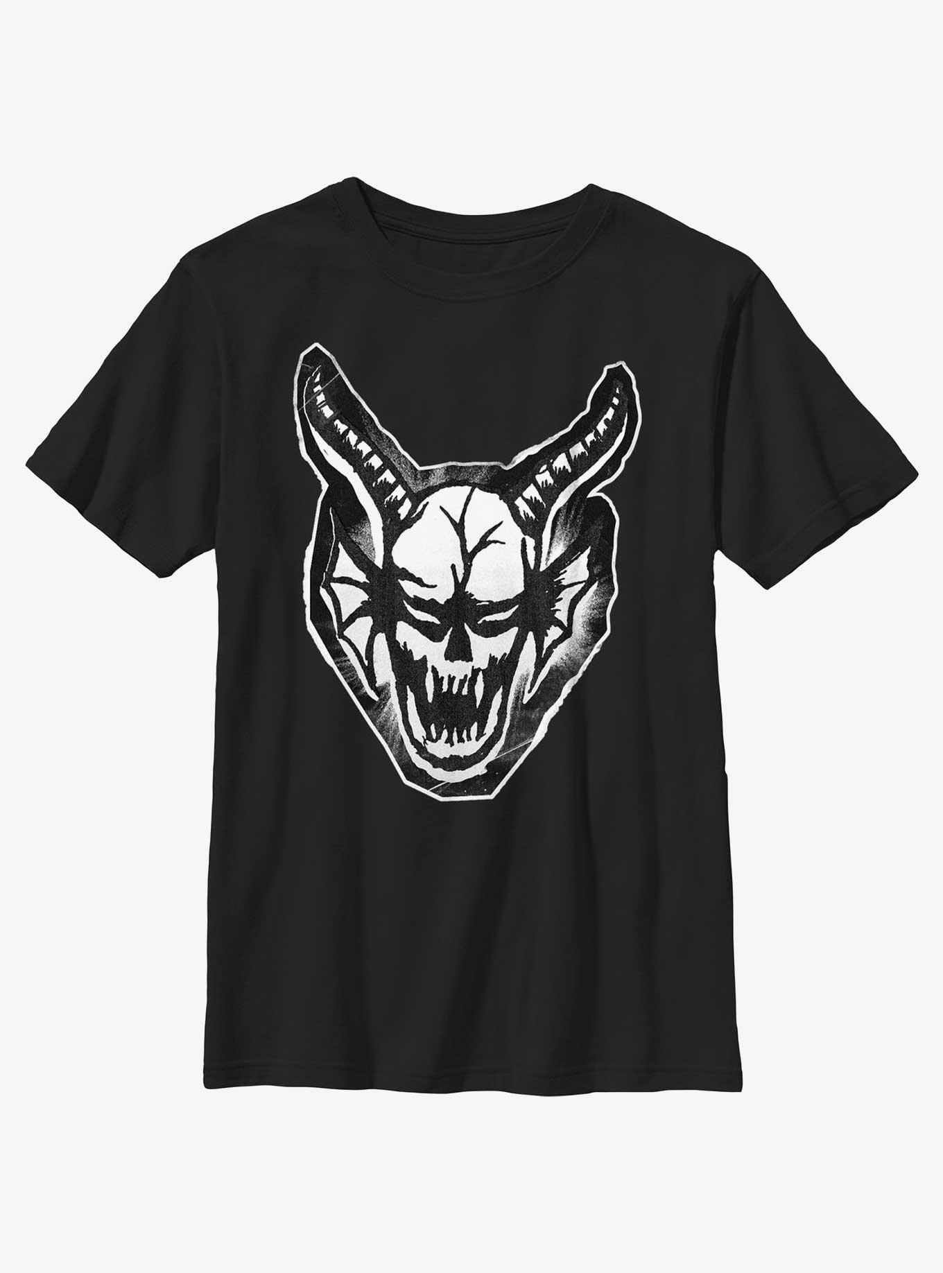 Stranger Things Cutout Demon Head Youth T-Shirt, BLACK, hi-res