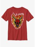 Stranger Things Demon Head Youth T-Shirt, RED, hi-res