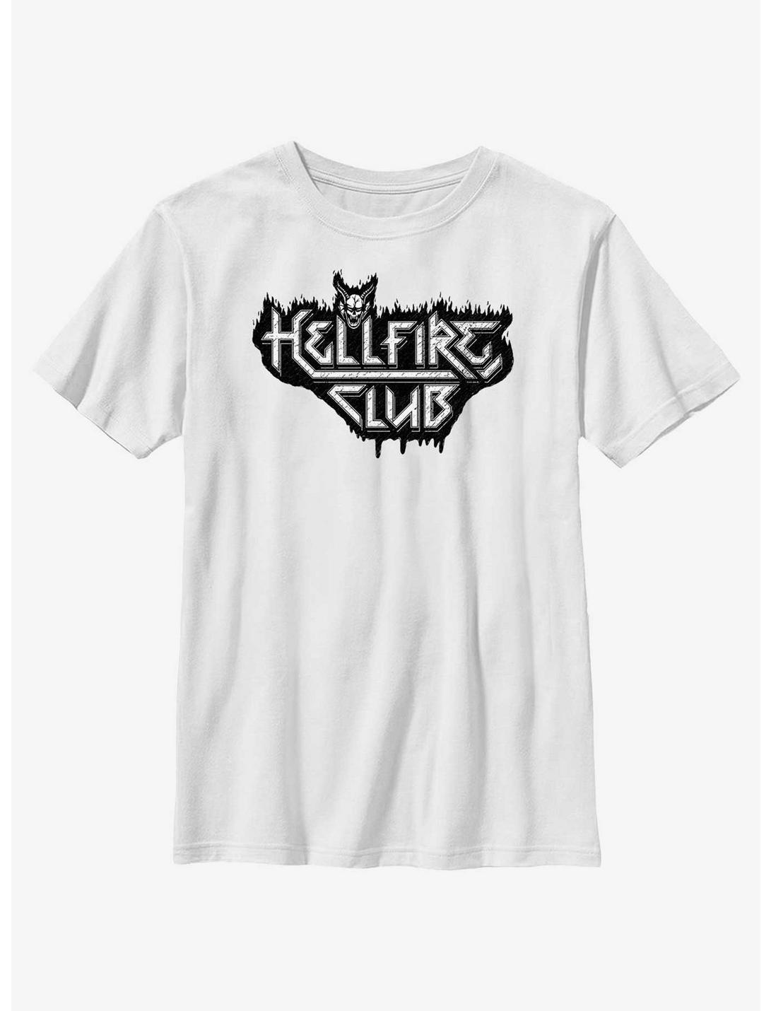 Stranger Things Hellfire Club Demon Logo Youth T-Shirt, WHITE, hi-res