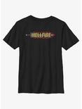 Stranger Things Hellfire Sword Logo Youth T-Shirt, BLACK, hi-res