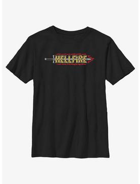 Stranger Things Hellfire Sword Logo Youth T-Shirt, , hi-res