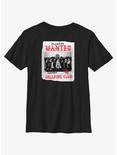 Stranger Things Hellfire Club Players Wanted Poster Youth T-Shirt, BLACK, hi-res