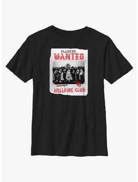 Stranger Things Hellfire Club Players Wanted Poster Youth T-Shirt, , hi-res